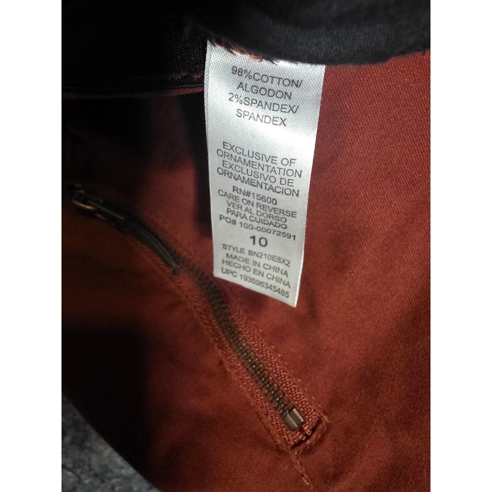 926 Democracy Ab Technology Rust Brn Fringe Hem Ankle Pants BN210E8X2 Womens 10 - Picture 3 of 6